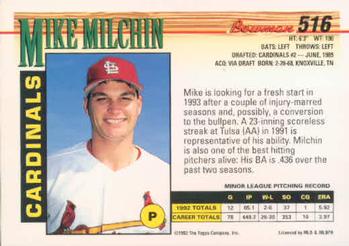 Mike Milchin  baseball card collectible - Main Image 2