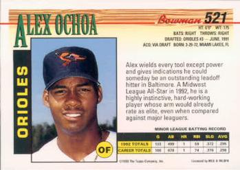 Alex Ochoa  baseball card collectible - Main Image 2