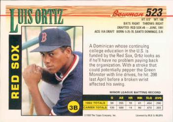 Luis Ortiz  baseball card collectible - Main Image 2