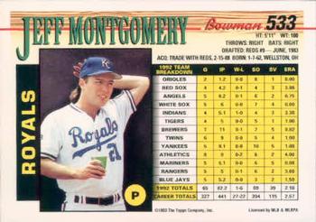 Jeff Montgomery  baseball card collectible - Main Image 2