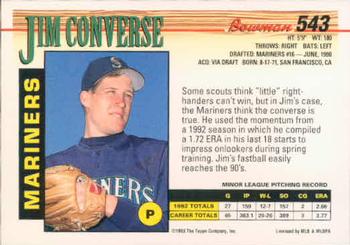 Jim Converse  baseball card collectible - Main Image 2