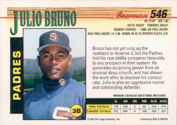Julio Bruno  baseball card collectible - Main Image 2