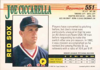 Joe Ciccarella  baseball card collectible - Main Image 2