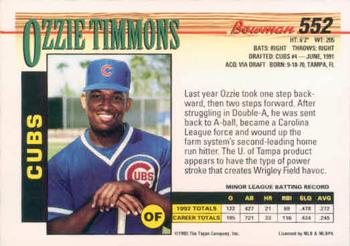 Ozzie Timmons  baseball card collectible - Main Image 2