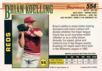 Brian Koelling  baseball card collectible - Main Image 2