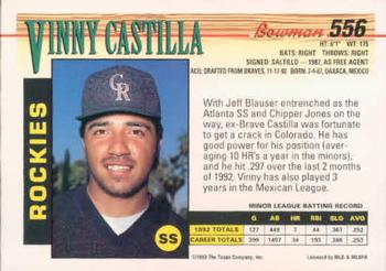 Vinny Castilla  baseball card collectible - Main Image 2