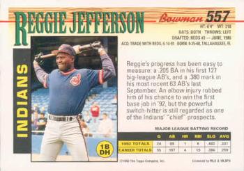 Reggie Jefferson  baseball card collectible - Main Image 2