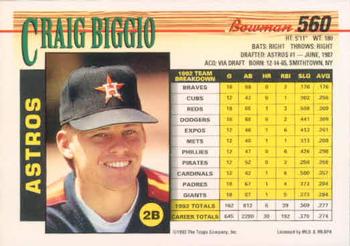 Craig Biggio  baseball card collectible - Main Image 2