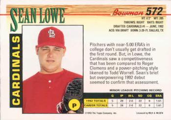 Sean Lowe  baseball card collectible - Main Image 2