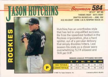 Jason Hutchins  baseball card collectible - Main Image 2