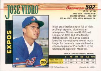 Jose Vidro  baseball card collectible - Main Image 2