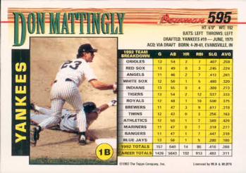 Don Mattingly  baseball card collectible - Main Image 2