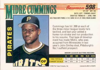 Midre Cummings  baseball card collectible - Main Image 2