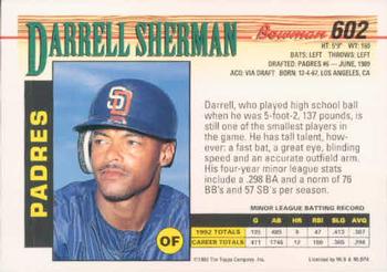 Darrell Sherman  baseball card collectible - Main Image 2