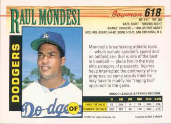 Raul Mondesi  baseball card collectible - Main Image 2