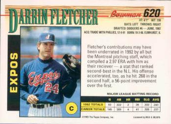 Darrin Fletcher  baseball card collectible - Main Image 2