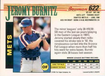 Jeromy Burnitz  baseball card collectible - Main Image 2