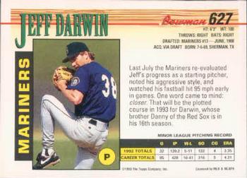 Jeff Darwin  baseball card collectible - Main Image 2
