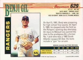 Benji Gil  baseball card collectible - Main Image 2