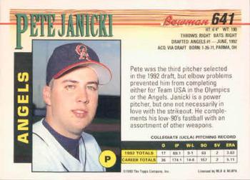 Pete Janicki  baseball card collectible - Main Image 2