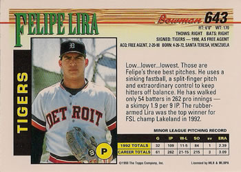 Felipe Lira  baseball card collectible - Main Image 2