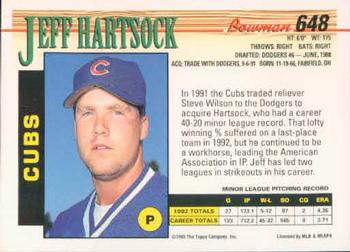 Jeff Hartsock  baseball card collectible - Main Image 2