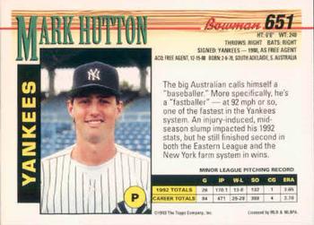 Mark Hutton  baseball card collectible - Main Image 2