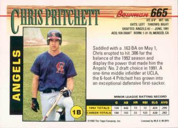 Chris Pritchett  baseball card collectible - Main Image 2