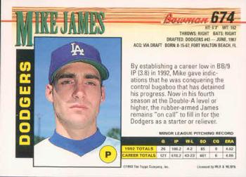Mike James  baseball card collectible - Main Image 2