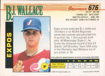 B.J. Wallace  baseball card collectible - Main Image 2