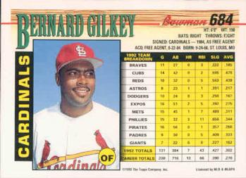 Bernard Gilkey  baseball card collectible - Main Image 2
