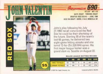 John Valentin  baseball card collectible - Main Image 2