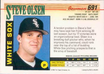 Steve Olsen  baseball card collectible - Main Image 2
