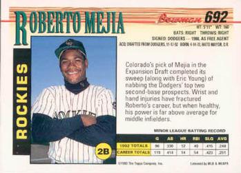 Roberto Mejia  baseball card collectible - Main Image 2