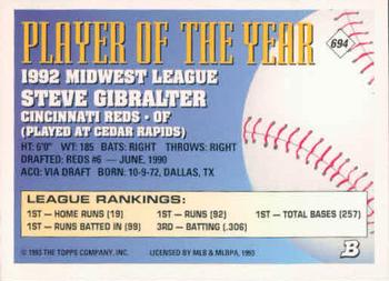Steve Gibralter  baseball card collectible - Main Image 2
