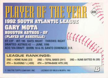Gary Mota  baseball card collectible - Main Image 2