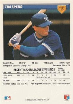 Tim Spehr  baseball card collectible - Main Image 2