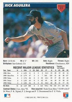 Rick Aguilera  baseball card collectible - Main Image 2