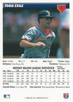Todd Zeile  baseball card collectible - Main Image 2