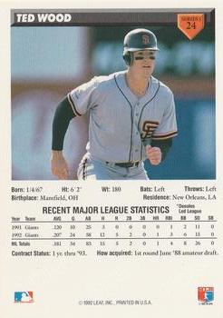 Ted Wood  baseball card collectible - Main Image 2