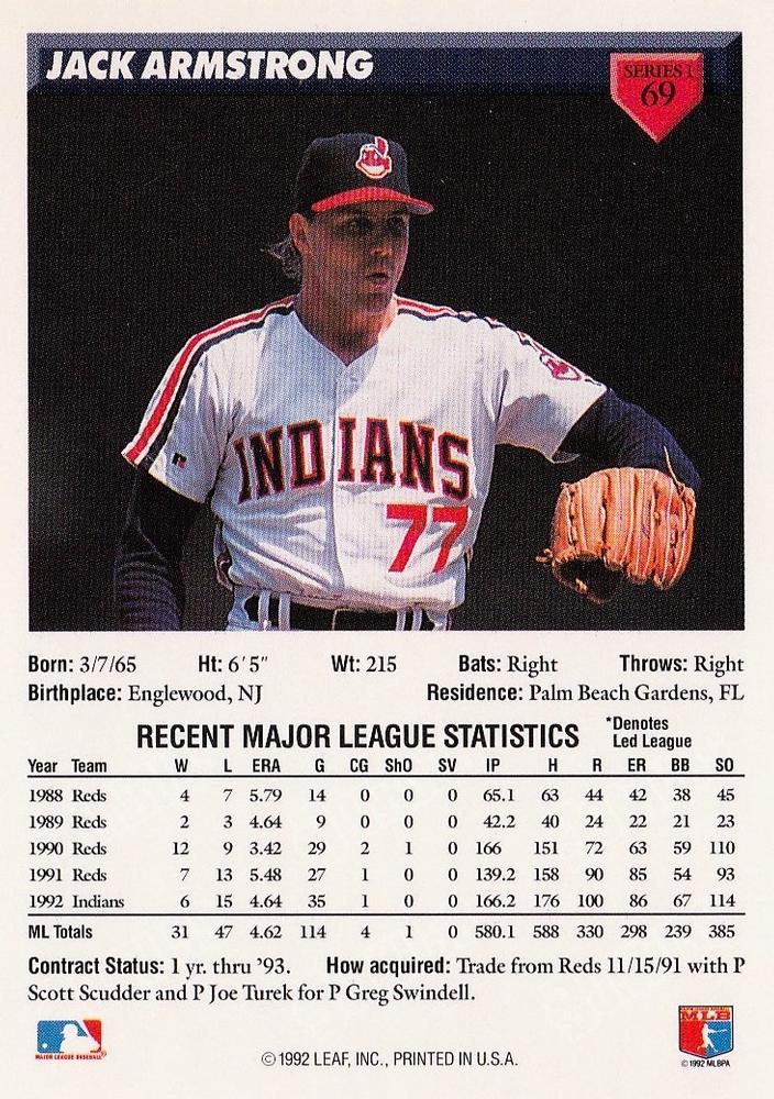 Jack Armstrong  baseball card collectible - Main Image 2