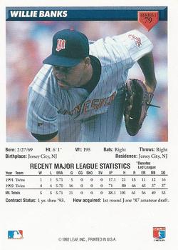 Willie Banks  baseball card collectible - Main Image 2