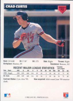 Chad Curtis  baseball card collectible - Main Image 2