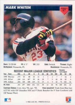 Mark Whiten  baseball card collectible - Main Image 2