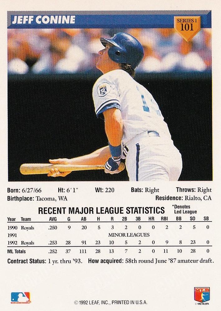 Jeff Conine  baseball card collectible - Main Image 2