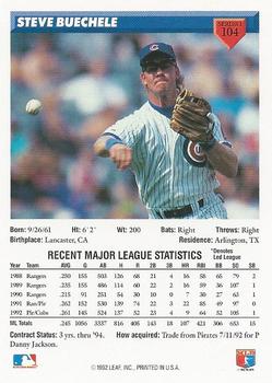 Steve Buechele  baseball card collectible - Main Image 2