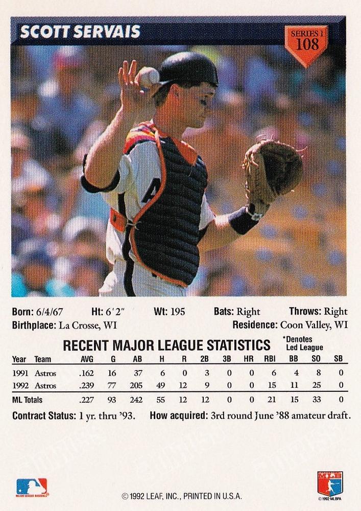 Scott Servais  baseball card collectible - Main Image 2