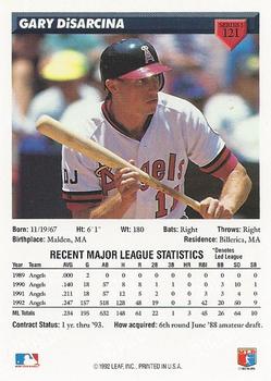 Gary DiSarcina  baseball card collectible - Main Image 2