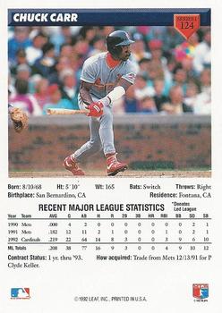 Chuck Carr  baseball card collectible - Main Image 2