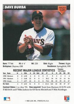 Dave Burba  baseball card collectible - Main Image 2